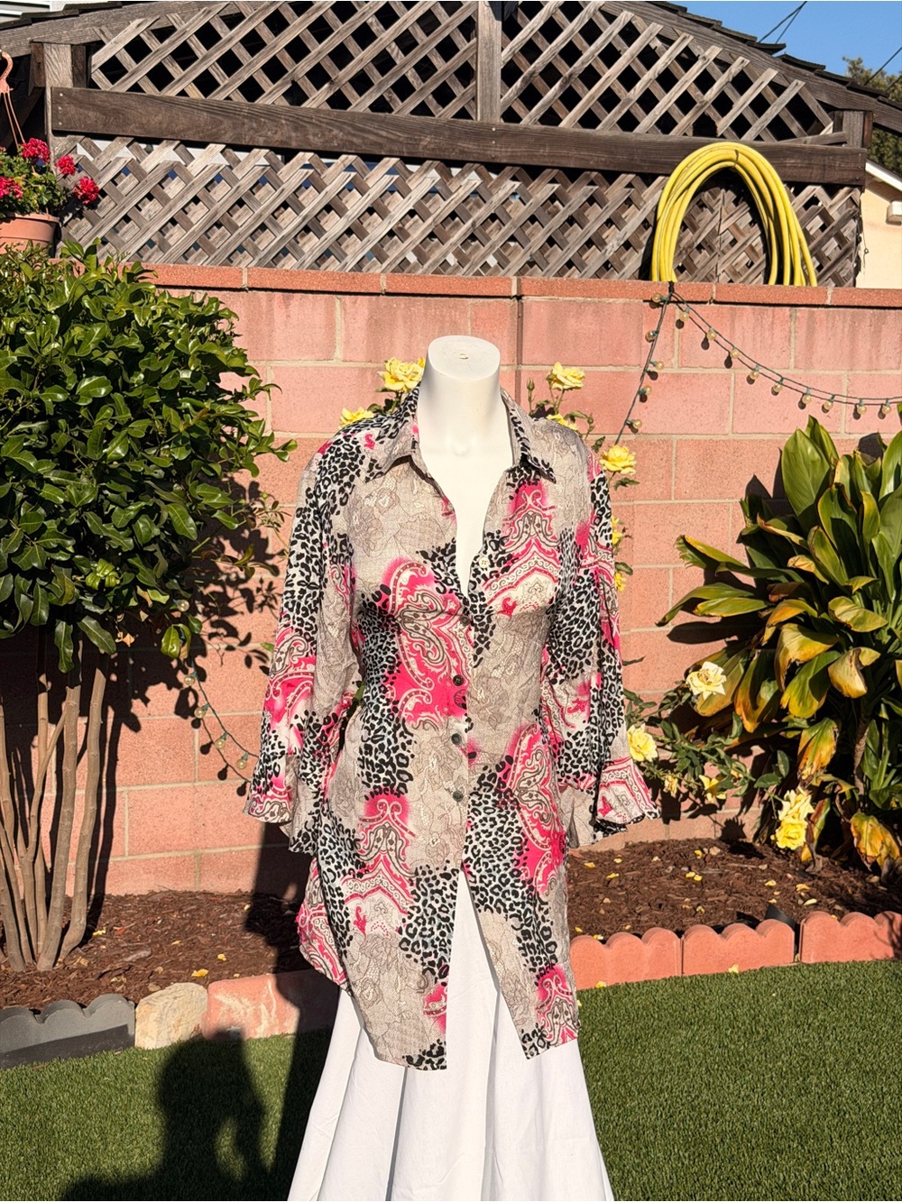 ✨ Vintage Silk Cheetah Print Cover Up ✨